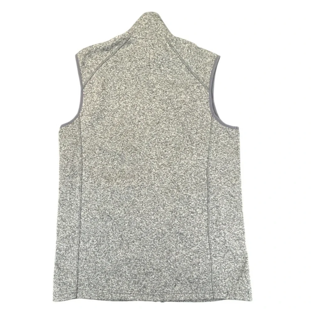 Eddie Bauer Sweater Fleece Vest Gray Mens TL Tall Full Zip Outdoor‎ Layering